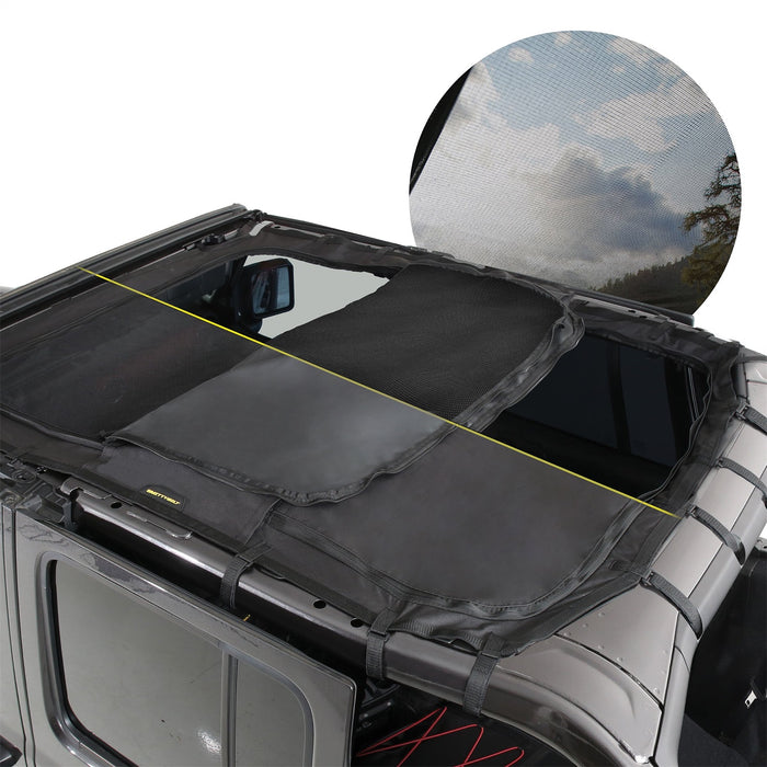 Smittybilt 97501 Cloak Extended Mesh Top; Cloak Sides And Rear; Black Mesh; - Truck Part Superstore