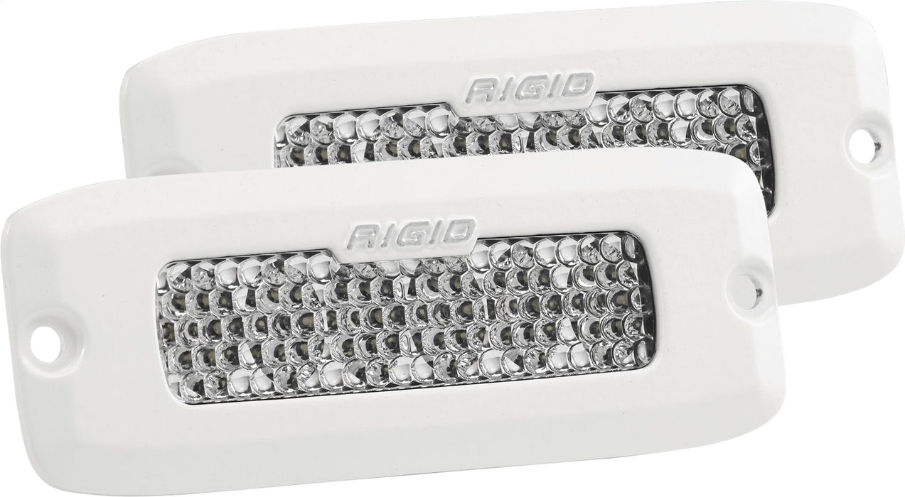 Rigid Industries 975513 Diffused Flush Mount White Housing Pair SR-Q Pro RIGID Industries - Truck Part Superstore