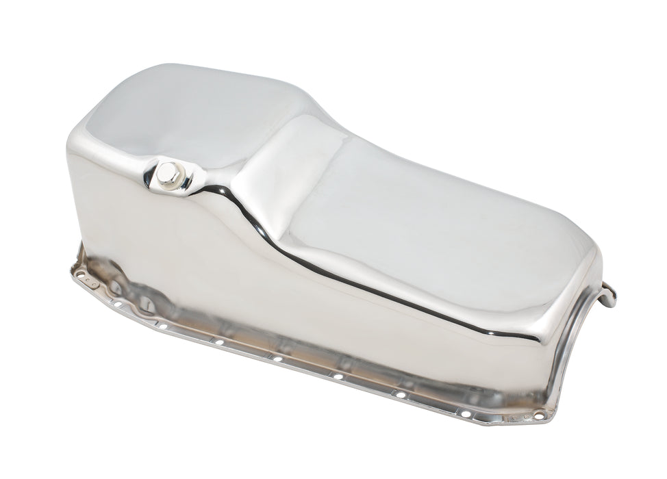 Mr Gasket 9782 Chrome Plated Engine Oil Pan; Passenger Side Dipstick; - Truck Part Superstore