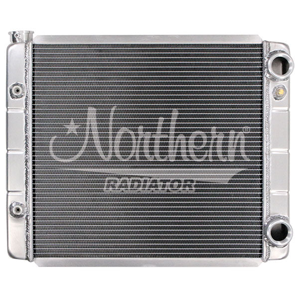 Northern Radiator 204127 Race Pro Radiator - 24 x 19 Double Pass LS Conversion With Threaded Connections - Truck Part Superstore