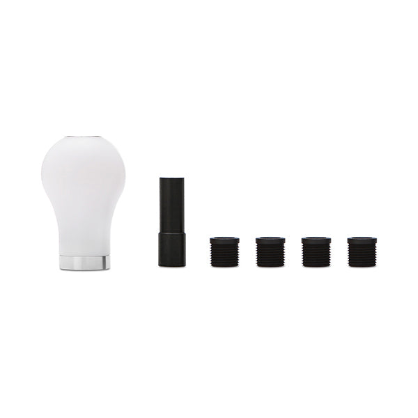 Mishimoto MMSK-TDP-WH Teardrop Shift Knob - Black, White - Truck Part Superstore