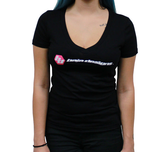 Baja Designs 980024 BD Black Ladies V-Neck T-Shirt XL Baja Designs - Truck Part Superstore