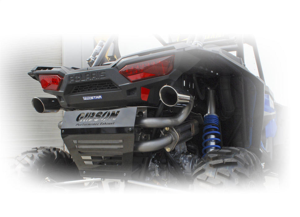 Gibson Performance Exhaust 98025 Polaris UTV Dual Exhaust; Stainless - Truck Part Superstore
