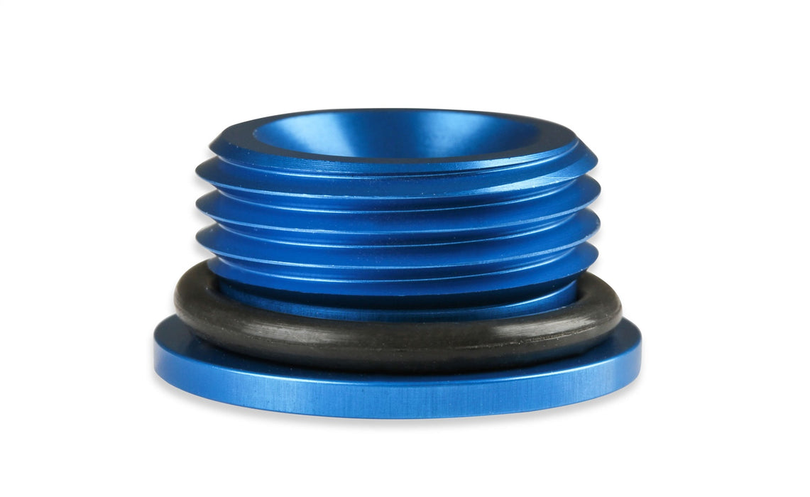 Earl's Performance 981308ERL Aluminum AN O-Ring Port Plug; Size: -8AN O-Ring Port; 1 pc.; Anodized Blue; - Truck Part Superstore