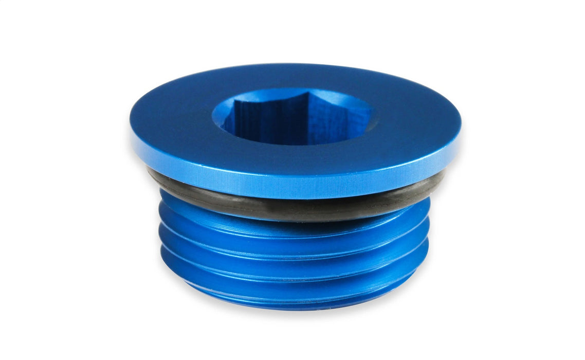 Earl's Performance 981310ERL Aluminum AN O-Ring Port Plug; Size: -10AN O-Ring Port; 1 pc.; Anodized Blue; - Truck Part Superstore