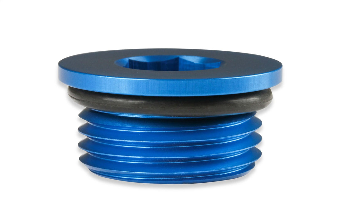 Earl's Performance 981310ERL Aluminum AN O-Ring Port Plug; Size: -10AN O-Ring Port; 1 pc.; Anodized Blue; - Truck Part Superstore