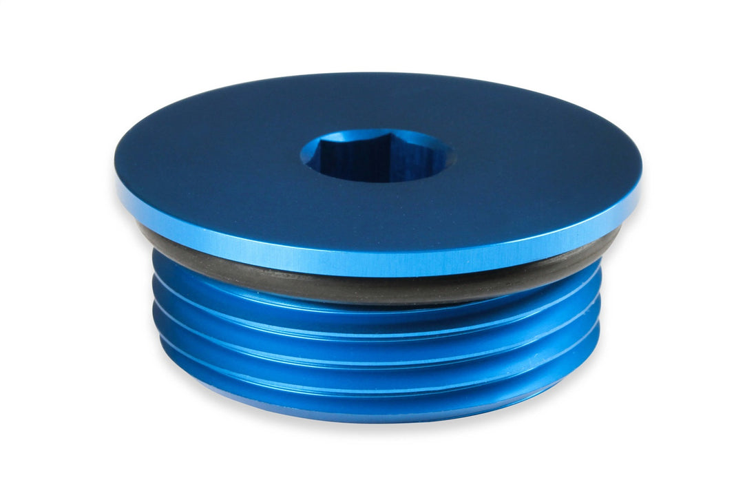 Earl's Performance 981312ERL Aluminum AN O-Ring Port Plug; Size: -12AN O-Ring Port; 1 pc.; Anodized Blue; - Truck Part Superstore
