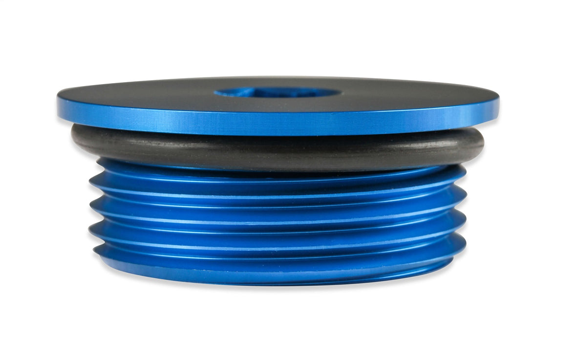 Earl's Performance 981316ERL Aluminum AN O-Ring Port Plug; Size: -16AN O-Ring Port; 1 pc.; Anodized Blue; - Truck Part Superstore