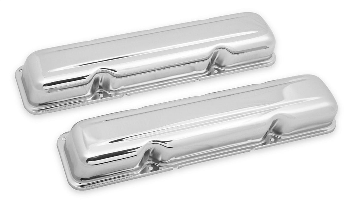 Mr Gasket 9830CMRG Valve Cover; Perimeter Style Bolt Patter; Chrome Plated Steel Finish; - Truck Part Superstore