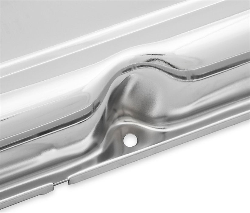 Mr Gasket 9830CMRG Valve Cover; Perimeter Style Bolt Patter; Chrome Plated Steel Finish; - Truck Part Superstore