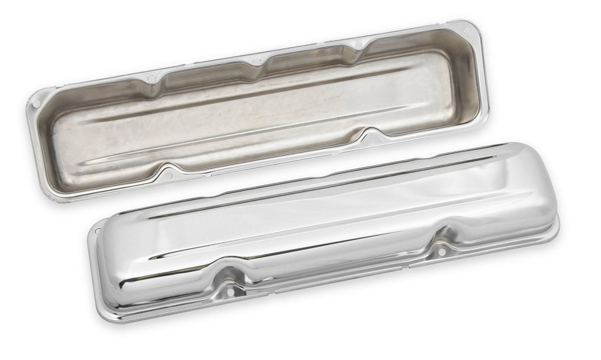 Mr Gasket 9830CMRG Valve Cover; Perimeter Style Bolt Patter; Chrome Plated Steel Finish; - Truck Part Superstore