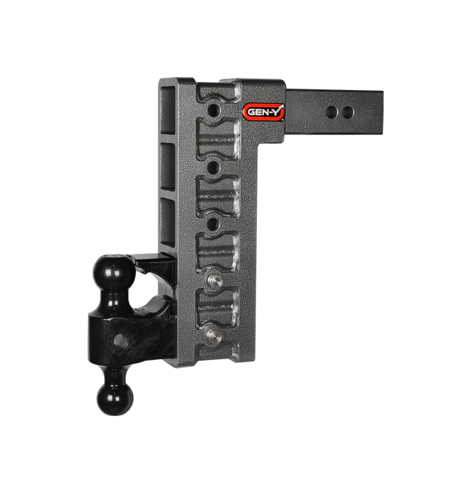 GEN-Y Hitch GH-625 MEGA-DUTY 2.5" Shank 12" Drop 3K TW 21K Hitch with Dual-Ball & Pintle Lock - Truck Part Superstore