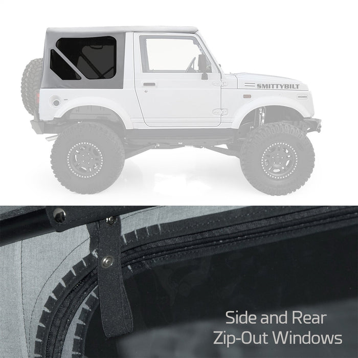 Smittybilt 98552 Soft Top 86-94 Suzuki Samurai OEM Replacement W/Zip Out Windows White Smittybilt - Truck Part Superstore