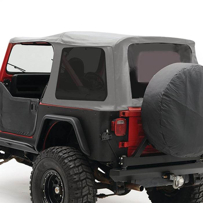 Smittybilt 9870211 Soft Top 87-95 Wrangler YJ OEM Replacement W/Tinted Windows Gray Smittybilt - Truck Part Superstore