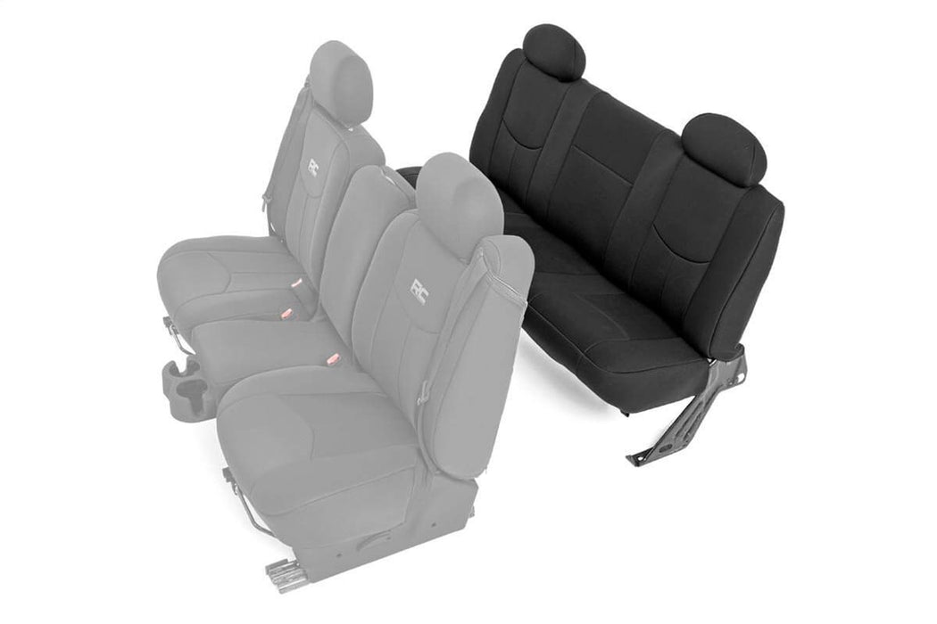Rough Country 91014 Neoprene Rear Seat Cover Black 99-06 Silverado/Sierra 1500 Rough Country - Truck Part Superstore