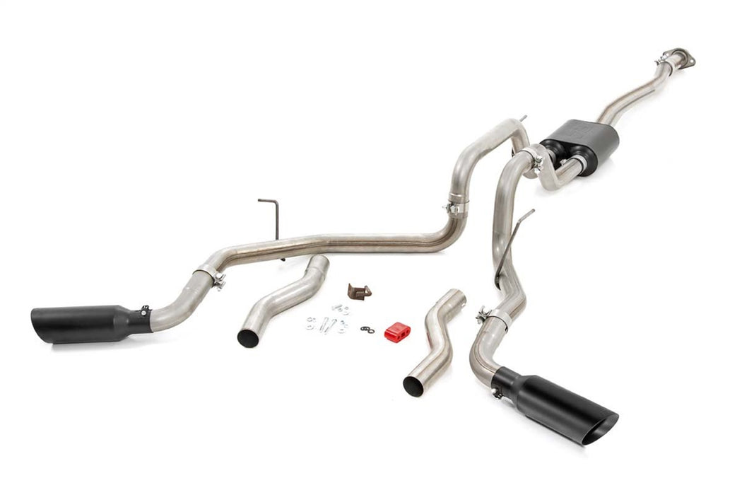 Rough Country 96005 Dual Cat-Back Exhaust System w/ Black Tips 99-06 GM 1500 Ext Cab / Short Bed 4.8L / 5.3L Rough Country - Truck Part Superstore