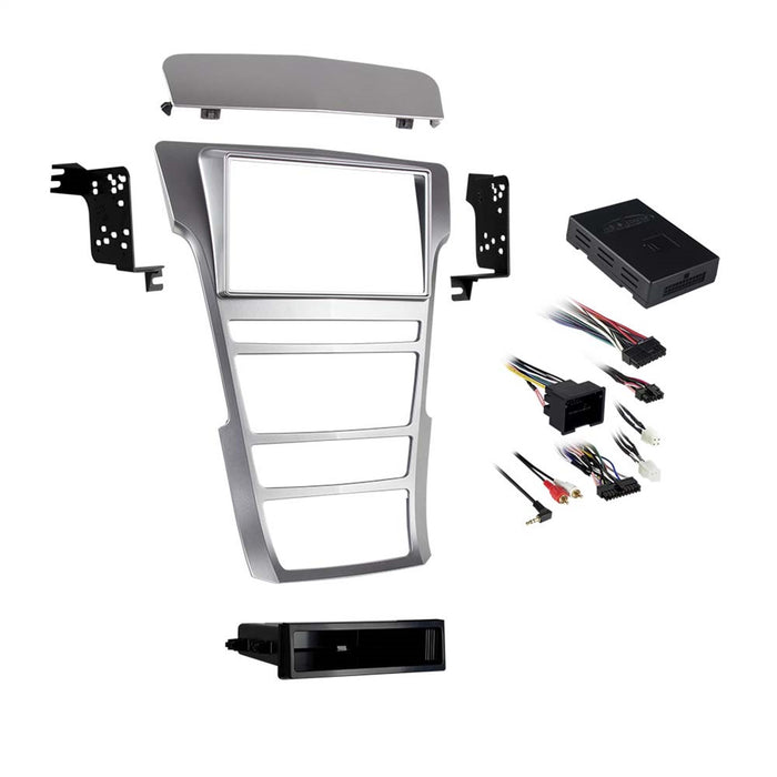 Metra Electronics 99-3018S Radio Installation Kit; ISO DIN Radio Provision; w/Pocket; Silver; - Truck Part Superstore