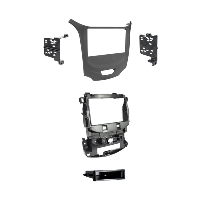 Metra Electronics 99-3020B Radio Installation Kit; ISO DIN Radio Provision; w/Pocket; Matte Black; - Truck Part Superstore