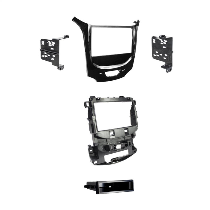 Metra Electronics 99-3020HG Radio Installation Kit; ISO DIN Radio Provision; w/Pocket; High Gloss Black; - Truck Part Superstore