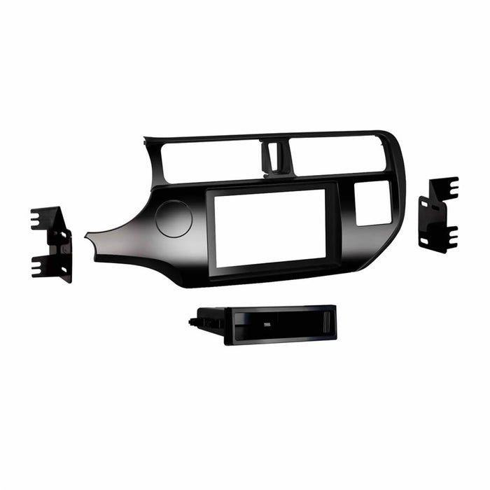 Metra Electronics 99-7367HG Radio Installation Kit; ISO DIN Radio Provision; w/Pocket; Gloss Black; - Truck Part Superstore