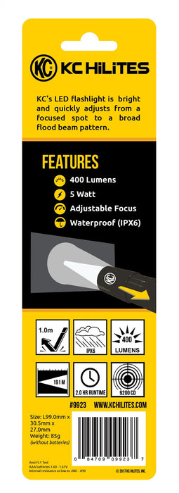 KC Hilites 9923 KC Flashlight w/Clip - Truck Part Superstore