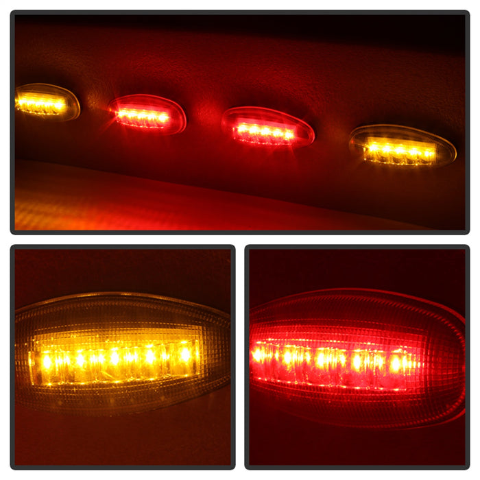 Spyder Auto 9924675 XTune LED Side Fender Lights; Incl. 2 Red And 2 Amber Lights; 4 pc.; Clear; - Truck Part Superstore