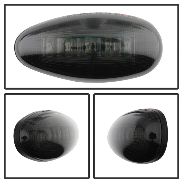 Spyder Auto 9924682 XTune LED Side Fender Lights; Incl. 2 Red And 2 Amber Lights; 4 pc.; Smoke; - Truck Part Superstore
