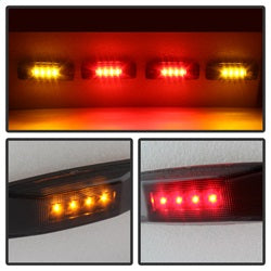 Spyder Auto 9924705 XTune LED Fender Lights; Incl. 2 Red And 2 Amber Lights; 4 pc.; Smoke; - Truck Part Superstore