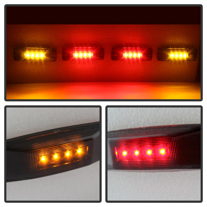 Spyder Auto 9924705 XTune LED Fender Lights; Incl. 2 Red And 2 Amber Lights; 4 pc.; Smoke; - Truck Part Superstore