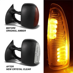 Spyder Auto 9924712 XTune LED Door Mirror Signal Lens; Amber/Clear; - Truck Part Superstore