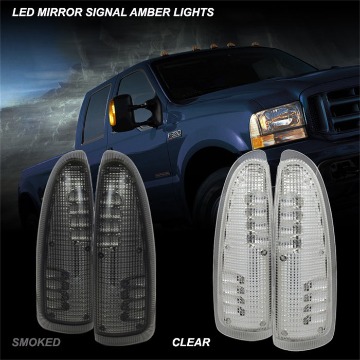 Spyder Auto 9924729 XTune LED Door Mirror Signal Lens; Amber/Smoke; - Truck Part Superstore