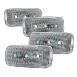 Spyder Auto 9924774 XTune LED Fender Lights; Incl. 2 Red And 2 Amber Lights; 4 pc.; Clear; - Truck Part Superstore