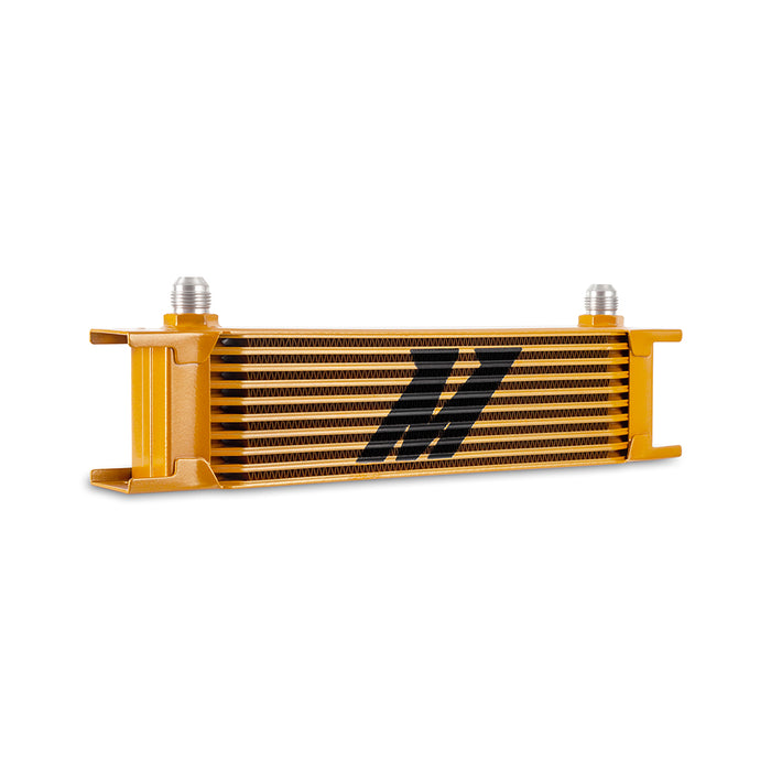 Mishimoto MMOC-10-8GD Universal 10-Row Oil Cooler, -8AN, Gold - Truck Part Superstore