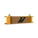 Mishimoto MMOC-10-8GD Universal 10-Row Oil Cooler, -8AN, Gold - Truck Part Superstore