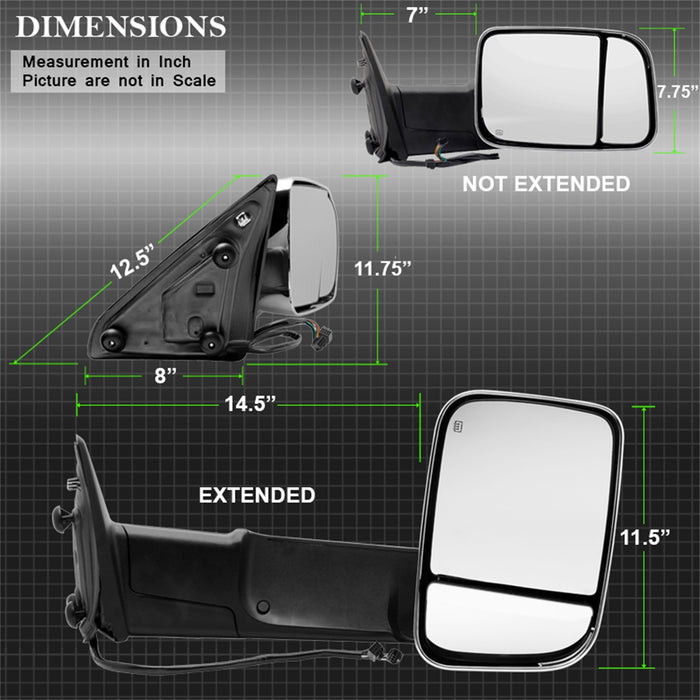 Spyder Auto 9933172 XTune Door Mirror - Truck Part Superstore