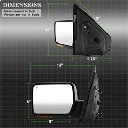 Spyder Auto 9935312 XTune Door Mirror; LH(Driver) Side; Power Heated; OE; - Truck Part Superstore