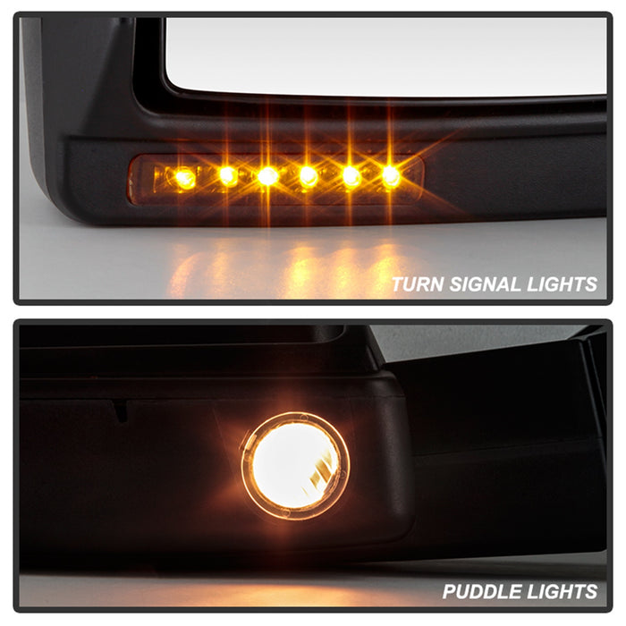Spyder Auto 9935381 Power Heated LED Signal Telescoping Mirrors; Left; Amber; - Truck Part Superstore