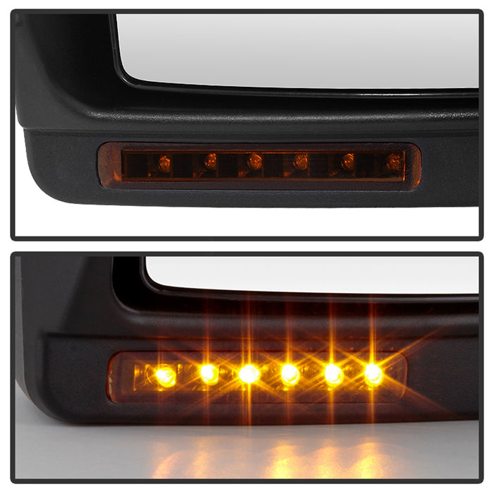 Spyder Auto 9935381 Power Heated LED Signal Telescoping Mirrors; Left; Amber; - Truck Part Superstore