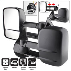 Spyder Auto 9935701 XTune Door Mirror Set; Left And Right; Manual Extendable; Power Adjustable; - Truck Part Superstore