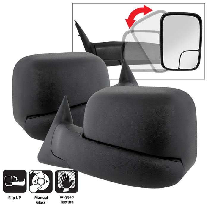 Spyder Auto 9935749 XTune Door Mirror Set; Left And Right; Manual Extendable; Manual Adjustable; - Truck Part Superstore