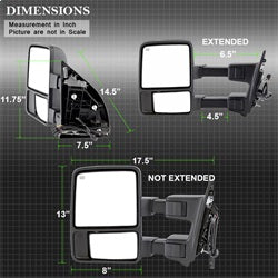 Spyder Auto 9935756 XTune Door Mirror Set - Truck Part Superstore