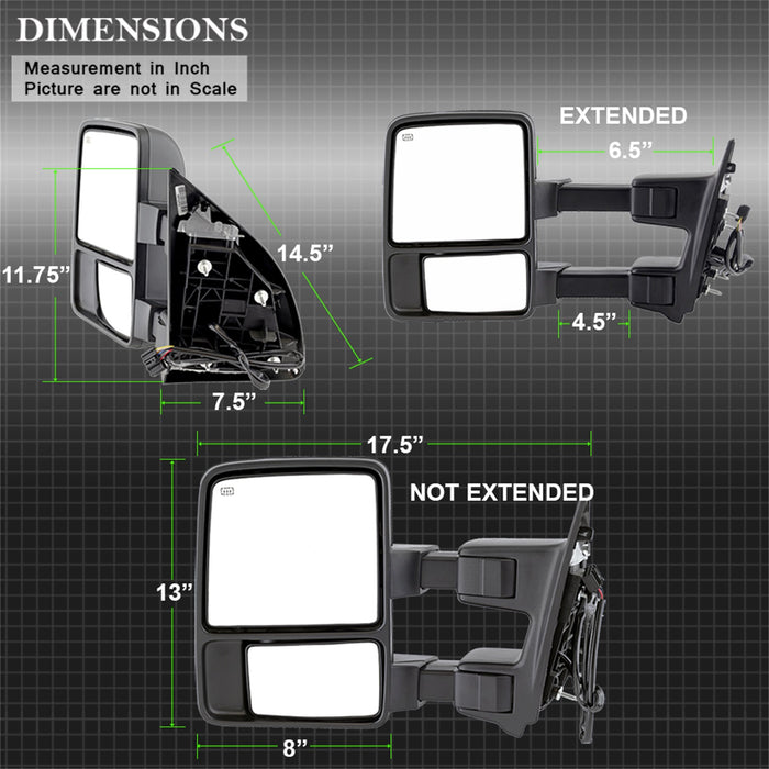 Spyder Auto 9935756 XTune Door Mirror Set - Truck Part Superstore