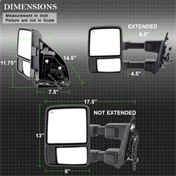 Spyder Auto 9935831 XTune Door Mirror Set - Truck Part Superstore
