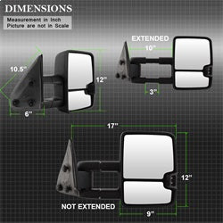 Spyder Auto 9936661 XTune Door Mirror Set; Left And Right; G2; LED Turn Signal; Telescoping; - Truck Part Superstore