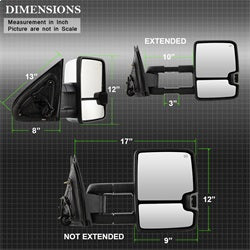 Spyder Auto 9936777 XTune Door Mirror Set - Truck Part Superstore
