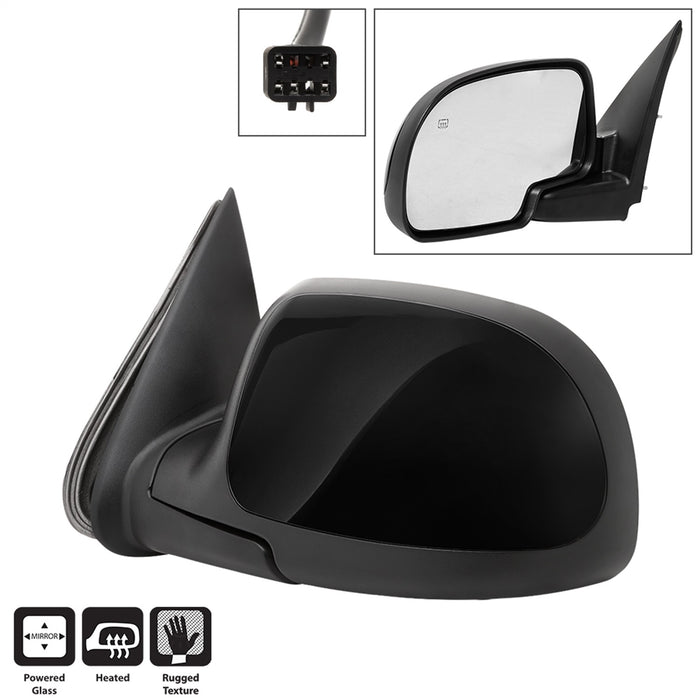 Spyder Auto 9938634 XTune Door Mirror; LH(Driver) Side; Power Heated; - Truck Part Superstore