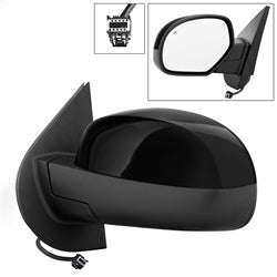 Spyder Auto 9938658 XTune Door Mirror; LH(Driver) Side; Power Heated; Shiny Black; - Truck Part Superstore