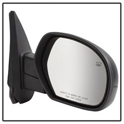 Spyder Auto 9938665 XTune Door Mirror; RH(Passenger) Side; Power Heated; Shiny Black; - Truck Part Superstore