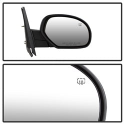 Spyder Auto 9938665 XTune Door Mirror; RH(Passenger) Side; Power Heated; Shiny Black; - Truck Part Superstore