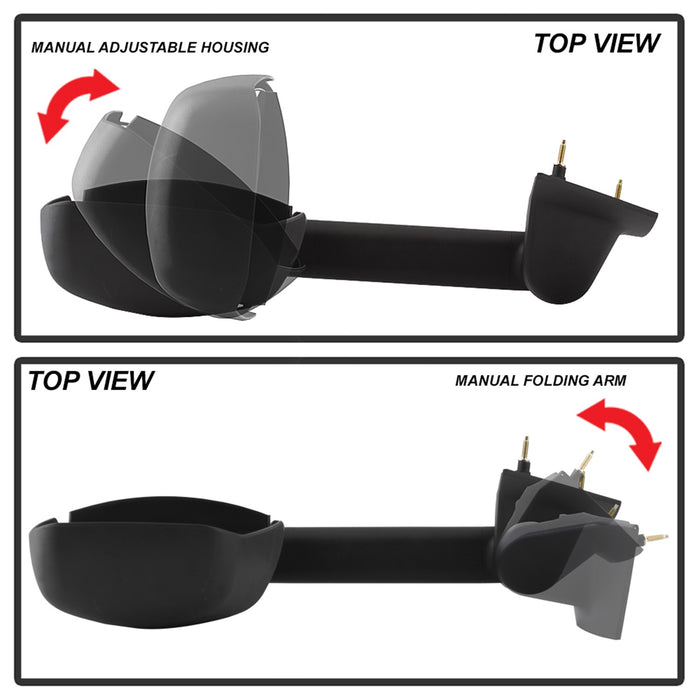 Spyder Auto 9942723 XTune Door Mirror Set; Manual Adjust Mirror; - Truck Part Superstore